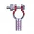 Generic Pure Copper Crimpable Battery Lug Positive, 1-2 AWG, Straight, Pink