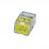 HellermannTyton HelaCon Plus Push-In Style Wire Connector, HECP-2, 148-90000 2-Port Yellow, 22-12 AWG Solid/Stranded