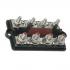 Generic Dual 4 Point Busbar 250 Ampere, (4) 3/8 Positive (4) 5/16 Negative