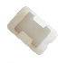 Click Bond CM318N5 Low Profile Cable Tie Mounts (No Fixture) Nylon, 1.13" x .75", .35" Max Tie Width, White