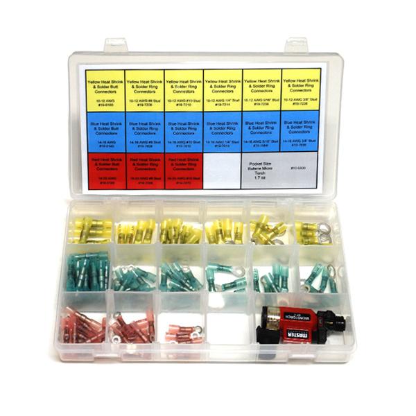 Heat Shrink & Solder Connectors Kit with Torch