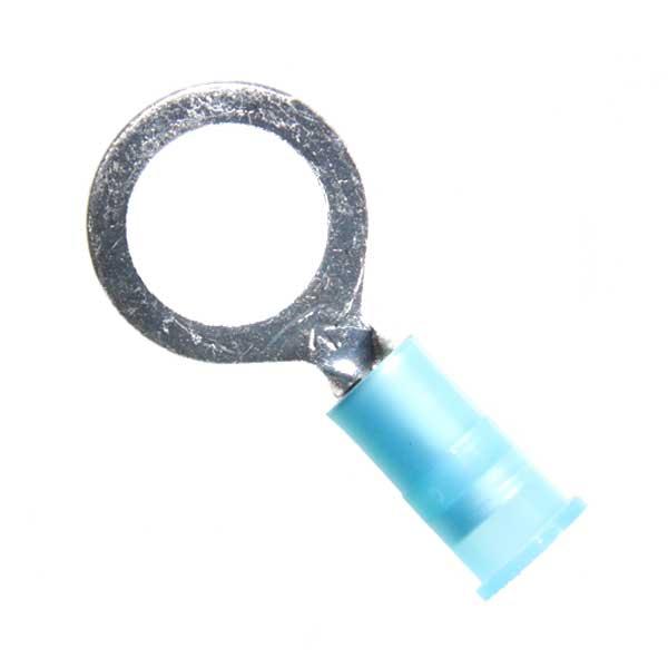 thumbnail image 2 of AMP 31886 Nylon Insulated Ring Terminals - #8 Stud, 22-16 AWG, Aviation Grade (100 Pcs) 2 of 4
