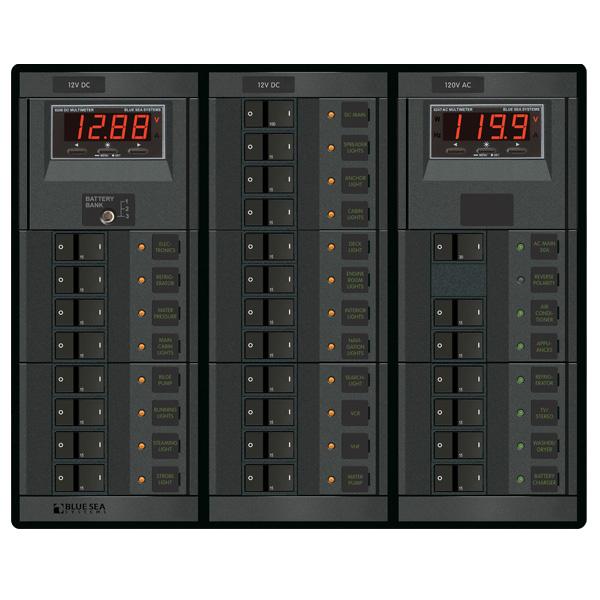 1218, 12V AC/DC Rocker Circuit Breaker Panel