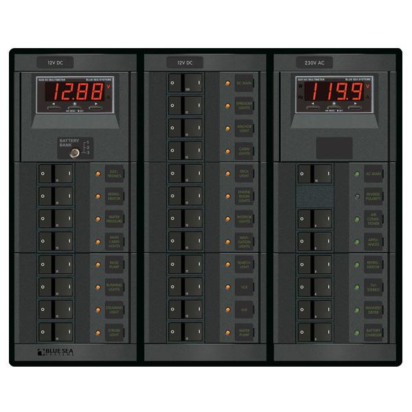 1219, 12V AC/DC Rocker Circuit Breaker Panel
