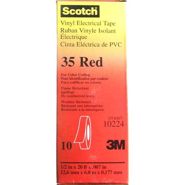 Scotch® 35 Vinyl Red Electrical Tape