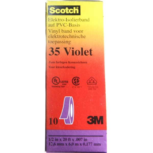 3M 35-1/2-7 Scotch Professional Vinyl Electrical Tape - 1/2, Violet