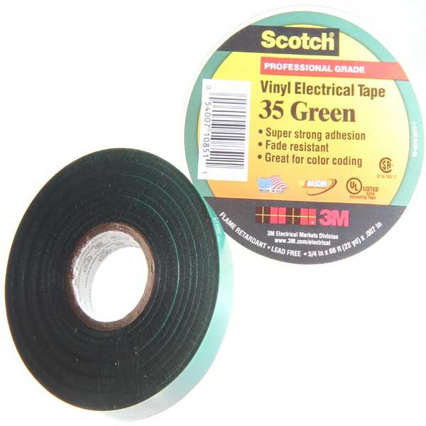 Scotch® 35 Vinyl Green Electrical Tape