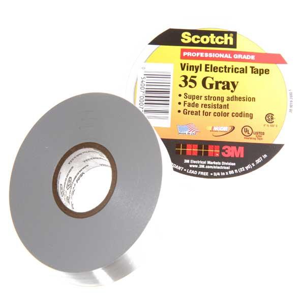 Scotch® 35 Vinyl Gray Electrical Tape
