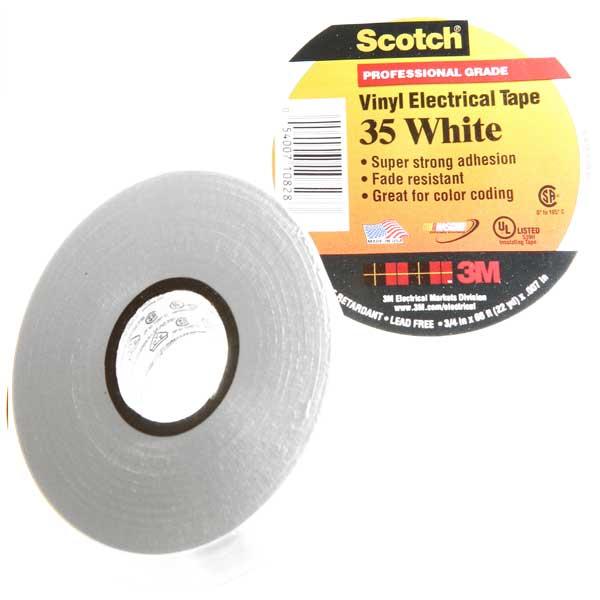 Scotch® 35 Vinyl White Electrical Tape