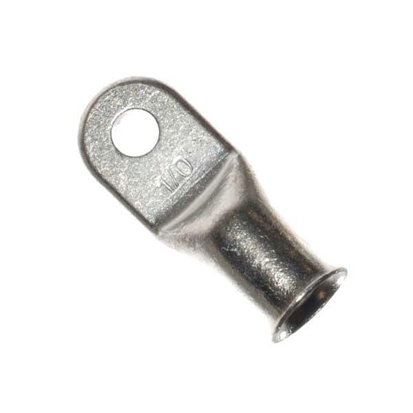 1/0 AWG, 1/4" Stud, Tinned Copper, Crimp or Soldered