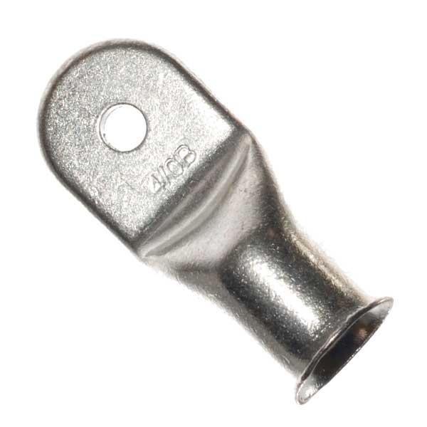 Welding Lug, 4/0  AWG, 1/4" Stud, Tinned Copper, Crimp or Soldered