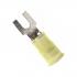 3M Nylon w/Insulation Grip Block Fork Terminals, Narrow Yellow, 12-10 AWG #6 Stud