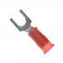 3M Nylon w/Insulation Grip Block Fork Terminals, Narrow Red, 22-18 AWG #10 Stud