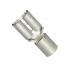 Generic Non-Insulated Disconnect, Brazed Seam, Support Sleeve Female, 12-10 AWG, .250" Tab