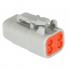 Deutsch DTM06-4S Plug 4 Pin, Gray