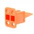 Deutsch WP-4S, Socket Plug Wedgelock 4 Pin, Orange