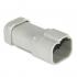 Deutsch DT04-4P-P021, Receptacle 4 Way, Gray, Bussed, Nickel Plated Pins