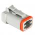 Deutsch DT06-4S-E003 Plug 4 Pin, Gray, End Cap