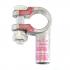 Generic Quick Connectors® Clamp Crimp Positive, 1 AWG, Left Elbow, Pink