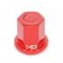 Generic Battery Nuts, Closed Cap, Stainless Steel 3/8"-16, Red