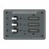 Blue Sea 8058, A-Series Circuit Breaker Panel 120V, AC 3 Position, (3) 15A