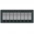 Blue Sea 8261, Waterproof Contura Switch Panel 8 Position-Slate Gray