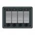 Blue Sea 8262, Waterproof Contura Switch Panel 4 Position-Slate Gray