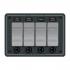 Blue Sea 8262, Waterproof Contura Switch Panel 4 Position-Slate Gray