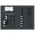 Blue Sea 8462, A-Series Source Selection Circuit Breaker Panel 120V, AC 2 Sources + 9 Positions, Voltmeter, (2) 30A, (6) 15A