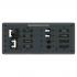 Blue Sea 8499, A-Series Source Selection Circuit Breaker Panel 120V, AC 2 Sources + 4 Positions, (2) 30A, (2) 15A