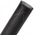 Techflex Clean Cut® Flame Retardant Braided Sleeving Black with White Tracer, 1 1/2"