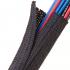 Techflex Flexo F6® Flame Retardant Braided Sleeving Black with White Tracer, 3/4"