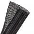 Techflex Flexo F6® Semi-Rigid Split Braided Sleeving Black, 1 1/2"