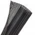 Techflex Flexo F6® Semi-Rigid Split Braided Sleeving Black, 2"