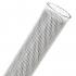 Techflex Flexo® Halar® Braided Sleeving White with Black Tracer, 1-1/4"