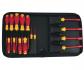Wiha Insulated Screwdrivers Set Slotted/Phillips/Nut Drivers, 15 Piece with Carry Pouch