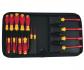 Wiha Insulated Screwdrivers Set Slotted/Phillips/Nut Drivers, 15 Piece with Carry Pouch