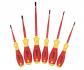 Wiha Insulated SlimLine Screwdrivers Set Slotted/Phillips/Square, 6 Piece