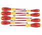 Wiha Insulated SlimLine Screwdrivers Set Slotted/Phillips/Square, 8 Piece